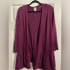 Terra & Sky Women's Plum Cardigan